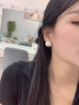 蘭卉銘S925銀針復古氣質(zhì)合成珍珠耳釘女高級感ins冷淡風(fēng)夸張耳環(huán)耳飾 中號20mm 曬單實(shí)拍圖