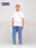 TOMMY JEANS【美式休闲】24春夏男纯棉平纹针织净色打底短袖上衣17995 白色YBR XL（推荐：165-180斤） 晒单实拍图