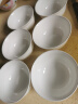 瓷秀源纯白唐山骨瓷碗家用套装微波炉米饭碗面碗粥碗防烫吃饭餐具陶瓷碗 4.5英寸金钟碗6个 实拍图