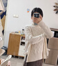 AMII開(kāi)學(xué)季換新裝2025冬季極簡(jiǎn)高領(lǐng)麻花毛衣女寬松精梳毛織套頭前短后 淺米杏 160/84A/M 曬單實(shí)拍圖