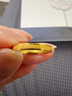 中國黃金（CHINA GOLD）足金黃金素圈戒指男女款對戒情侶一對七夕圣誕節禮物送女友老婆 圈號18 約1.6g 曬單實(shí)拍圖