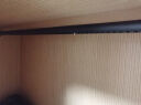 皆美（Jiemei）免打孔伸缩杆晾衣杆浴室卫生间架浴帘杆窗帘杆衣柜杆支撑杆 伸缩杆-时尚黑 2.6米-3.1米（配20环） 实拍图