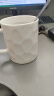 传旗陶瓷马克杯350ml带勺盖咖啡杯办公水杯茶杯牛奶杯喝水杯 和平白 实拍图