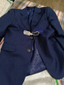 羅蒙兒童西裝套裝主持人禮服中大童鋼琴畢業(yè)演出服花童男童表演西服狂 藏青：西服+馬甲+長(cháng)褲+領(lǐng)帶 150 曬單實(shí)拍圖