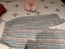 朵朵·可可100精梳棉 清爽彩條紋 中性風(fēng)家居服套裝 彩條 M (160) 曬單實(shí)拍圖