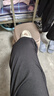 千紙鶴男士夏季仿麻透氣休閑男褲輕奢天絲寬松褲子男瞬間涼感 01A黑色 31 曬單實(shí)拍圖