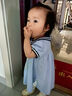 樂(lè)町海軍風(fēng)波點(diǎn)網(wǎng)紗公主裙小翻領(lǐng)收腰連衣裙 黑白波點(diǎn)(現(xiàn)貨) L 曬單實(shí)拍圖