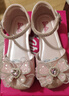 芭比童鞋夏季兒童皮鞋女童公主斷腰皮鞋女孩涼鞋DA5935 粉色 28碼  曬單實(shí)拍圖