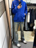 佘曼萊牛仔褲男2024夏季新款高街美式高個(gè)子微喇叭褲垂直感vibe褲子男 復(fù)古藍(lán) XL【建議130-150斤】 曬單實(shí)拍圖