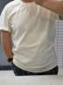 马登工装 美式复古重磅纯棉t恤男百搭圆领白色短袖正肩半袖打底衫夏季 黑色+米白 2件 L（175/96A） 实拍图