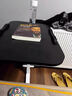 探月床邊桌可移動(dòng)床上電腦小桌子臥室升降學(xué)習書(shū)桌家用筆記本折疊桌子 【單卡槽】黑色+黑架80*40cm 曬單實(shí)拍圖
