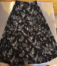 尚都比拉裙子女遮胯顯瘦半身裙高腰改良版印花馬面裙 黑底白花 M  曬單實(shí)拍圖
