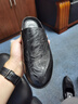 卡力丁 男士包頭真皮半拖鞋百搭透氣涼鞋個(gè)性無(wú)后跟韓版潮流懶人豆豆鞋潮鞋 黑色 42 曬單實(shí)拍圖