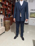 BUSYCON藍色西裝男套裝商務(wù)休閑職業(yè)正裝男士時(shí)尚修身結婚禮服雙排扣西服 星漪藍（單上衣）雙排扣 48 參考體重120-130斤 曬單實(shí)拍圖