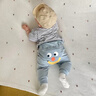 七樂豆嬰兒秋季莫代爾防蚊褲幼兒寶寶pp褲春秋款外穿長褲男童大屁屁褲子 湖藍(lán) 90 cm 曬單實(shí)拍圖