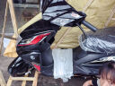 OUIO125cc摩托车踏板车燃油助力女式踏板代步车外卖车国四电喷可上牌 黑色尚领款经济型机械版 实拍图