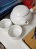 閩煜（minyu）新款全季酒店同款功夫茶具套裝家用客廳簡約現(xiàn)代戶外旅行茶壺小套 新定窯3頭茶具小長 曬單實拍圖