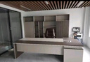 安美誠家具（ANMEICHENG FURNITURE）老板桌班臺辦公桌總裁桌經(jīng)理主管桌2.0*0.8米+老板椅+五門文件柜 曬單實拍圖