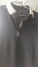 皮爾卡丹男士秋衣翻領(lǐng)長(cháng)袖T恤華夫格商務(wù)翻領(lǐng)polo體恤衫時(shí)尚百搭上衣男裝 黑色【長(cháng)袖】 M 165【90-115斤】 曬單實(shí)拍圖