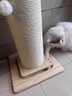寵奇拉貓抓板特大號立式劍麻貓抓柱耐磨不掉屑貓爪板貓爬架一體貓咪玩具 白麻繩貓抓柱【實(shí)木款高80Cm】 曬單實(shí)拍圖