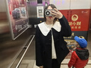 獨束大碼女裝減齡寬松直筒H型羽絨服女冬新款櫻桃谷白鴨絨羽絨外套 墨染黑 L (尺碼：2) 曬單實(shí)拍圖