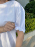 名創(chuàng)優(yōu)品（MINISO）冰絲T恤男夏季男生運(yùn)動(dòng)休閑寬松短袖2025新款涼感透氣速干衣服男t 白色(純色) M 170(30天質(zhì)量問(wèn)題全額退) 曬單實(shí)拍圖