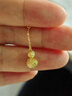 百泰首飾（BATAR JEWELLERY）生日禮物黃金耳飾女5G麒麟紋耳鉤足金999耳釘車花葫蘆金耳墜 2.24g 曬單實(shí)拍圖