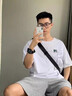 肯奈迪白色t恤男 短袖夏季棉質(zhì)日系寬松學(xué)生五分袖體恤圓領(lǐng)休閑短袖潮流 白色-樹(shù)牌棉質(zhì)T恤 L 【100-130斤】 曬單實(shí)拍圖