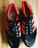 雙星八特男女帆布足球鞋青少年學(xué)生膠底足球鞋人工草防滑足球鞋跑步鞋碎釘 黑紅甲B 42 （運動(dòng)鞋穿43） 曬單實(shí)拍圖