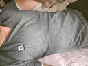 啄木鳥(niǎo)冰絲涼感短袖t恤男夏季潮流男士v領(lǐng)半袖修身體恤衣服打底衫男裝 807深灰色 XL 曬單實(shí)拍圖