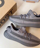 阿迪達(dá)斯 （adidas）三葉草男鞋Yeezy350椰子鞋低幫透氣緩震休閑運(yùn)動跑步鞋IF3219 IF3219/水泥灰(偏緊) 44.5 建議拍大一碼(275mm) 曬單實(shí)拍圖