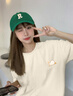 真維斯純棉短袖t恤女夏季2024年新款寬松舒適簡(jiǎn)約百搭通勤風(fēng)半袖上衣GX 杏-擺爛鴨K M（建議100-110斤） 曬單實(shí)拍圖