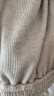 三彩2023冬季新款加绒保暖休闲长裤高腰松紧直筒裤宽松简约女 咖啡 155/64A/S 实拍图