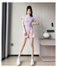 愛(ài)夢(mèng)鳥(niǎo)（Aimengniao）健身跑步速干運動(dòng)套裝女2024夏季薄款運動(dòng)衣爬山衣普拉提瑜伽服女 套裝粉紫+粉色 M（選碼參考胸圍腰圍） 曬單實(shí)拍圖