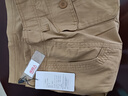 啄木鳥(niǎo)夏季新款薄五分褲男短褲寬松直筒休閑運動(dòng)多袋工裝中褲子馬褲沙灘 卡其色 30 曬單實(shí)拍圖