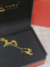 中國黃金（CHINA GOLD）黃金項鏈女足金蝴蝶結雙心項鏈七夕情人節禮物送女友老婆 足金項鏈約3.2g+甄選禮盒 曬單實(shí)拍圖