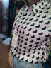 衣典零一（LEDIALYI）2024夏季女裝新款高檔洋氣質(zhì)休閑短袖真絲襯衫女桑蠶絲白襯衣上衣 黑白點(diǎn) L 曬單實(shí)拍圖