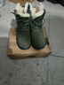 儀標全牛皮東北羊毛靴冬季加絨加厚雪地靴羊皮毛一體保暖戶(hù)外棉鞋男 908羊毛靴軍綠色 43 曬單實(shí)拍圖