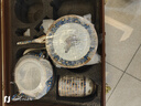 康普詩(shī)奢侈品餐具整套碗盤(pán)餐具骨瓷歐式高檔宮廷景德鎮陶瓷家用碗碟套裝 60頭錦瑟年華高奢 60頭 曬單實(shí)拍圖