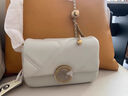 西木汀 桃椰奶凍 牛皮菱格鏈條包女夏小眾單肩斜挎包包女包肩包 米灰色 無(wú)規格 曬單實(shí)拍圖