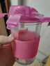 Glasslock耐热加厚玻璃杯钢化玻璃水杯进口杯子茶杯牛奶杯 红色(无提绳) 500ml 实拍图