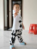 A 21 FUNB童裝男童夏款套裝2025新款夏季洋氣兒童短袖長褲男孩3歲帥氣衣服 熊貓圖案白色 100 cm(建議身高95cm左右) 曬單實拍圖