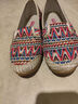 眺德高老北京布鞋女透氣亞麻一腳蹬懶人鞋軟底民族風(fēng)彩色復古女士布鞋 紅彩37碼丨輕便耐磨 曬單實(shí)拍圖