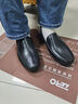 零度Zero男鞋春季新款真皮柔軟純色經(jīng)典百搭輕便舒適樂(lè )福豆豆鞋子 黑色 40 曬單實(shí)拍圖