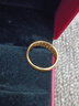 老廟黃金戒指足金福字素圈光面戒指金戒指女送媽媽婆婆長(cháng)輩禮物 13#/約1.1g 曬單實(shí)拍圖