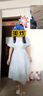 景怡依大童長裙連衣裙少女15初中學(xué)生女孩裙子中小學(xué)生小清新甜美女夏 淺藍(lán)色 M 曬單實拍圖
