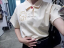 迪士尼（Disney）12-15歲女孩衣服女大童短袖T恤高初中學(xué)生夏裝少女POLO衫半袖上衣 P9杏色-嘟嘟熊 165 S建議70-85斤) 曬單實拍圖