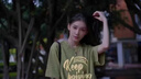 迪士尼（Disney）女大童短袖t恤夏季12-15歲女孩衣服高初中學(xué)生純棉半袖少女青少年 牛油果 M(建議80-95斤) 曬單實拍圖