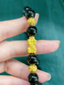 中國黃金（CHINA GOLD）足金貔貅手鏈男女情侶款轉(zhuǎn)運(yùn)珠黃金手七夕情人節(jié)禮物送男友老公 精工*8mm黑瑪瑙【八方來財(cái)】約3.7g 曬單實(shí)拍圖