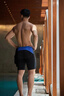速比濤（Speedo）電氣矩陣黑標5.0防曬五分及膝泳褲速干抗氯專(zhuān)業(yè)訓練比賽游泳裝備 黑色【意大利面料,分區支撐】 M (34) 身高175/體重75/腰圍86 曬單實(shí)拍圖